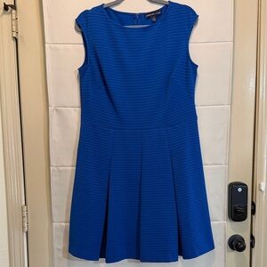 American Living Cobalt Blue Fit & Flare Pleated Sleeveless Dress Size 16 Preppy